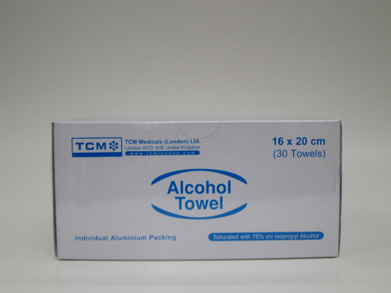 12153 TCM Alcohol Towel 16X20CM 30'S 0877