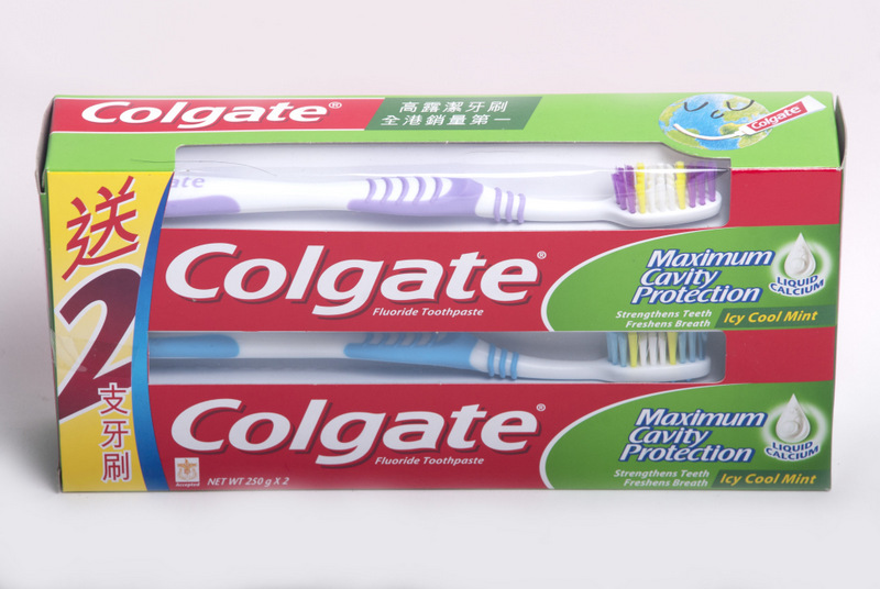 33159 (綠色)高露潔牙膏250G 孖裝送2枝牙刷